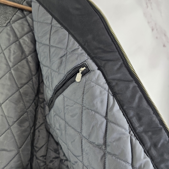 Vintage Levis Jacket Mens Large Black Silver Tab Trucker 90s Fleece Lined Zip - Picture 10 of 13